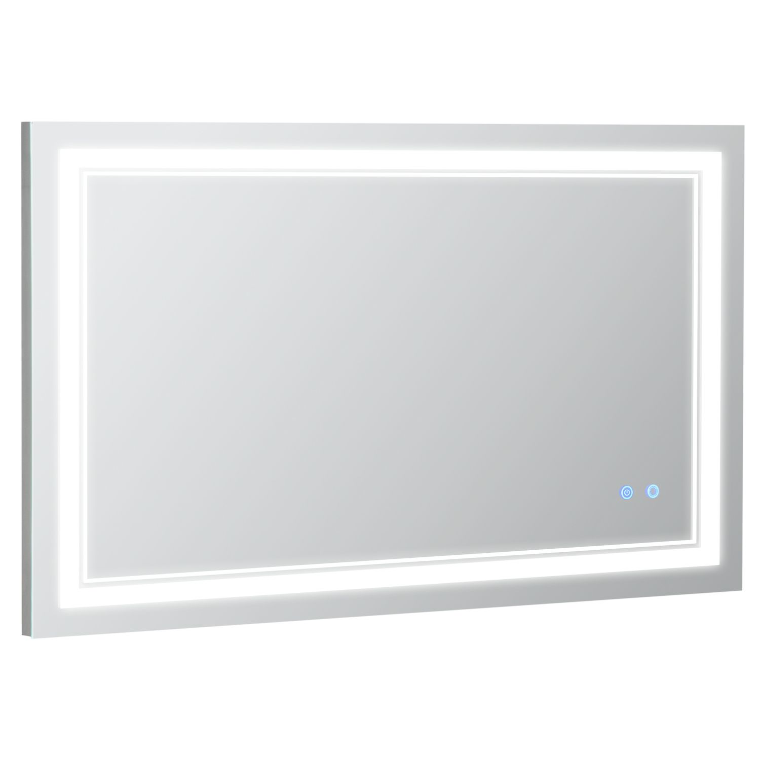 32 x 24 inch Shatterproof Wall Mirror with 3-Color Lights and Anti-Fog Function