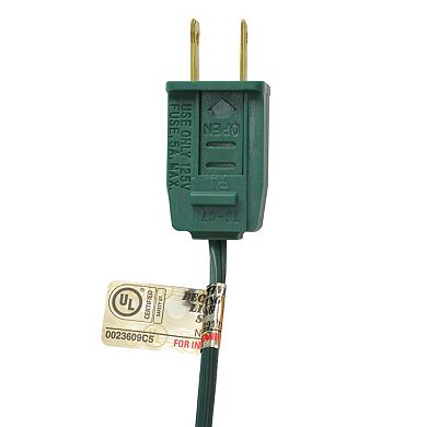 25-Count C7 Transparent Green Christmas Light Set 24 ft Green Wire