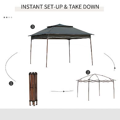 Outsunny 11' X 11' Pop-up Gazebo Canopy With Carrying Bag