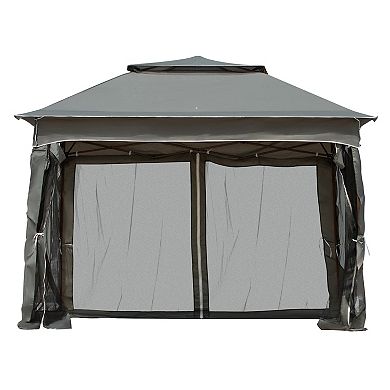Outsunny 11' X 11' Pop-up Gazebo Canopy With Carrying Bag