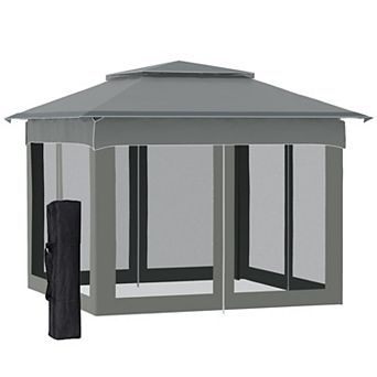 Outsunny 11' X 11' Pop-up Gazebo Canopy With Carrying Bag