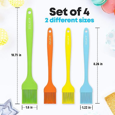 Zulay Kitchen Pastry Brush - Silicone Brush For Food With Soft Flexible Bristles