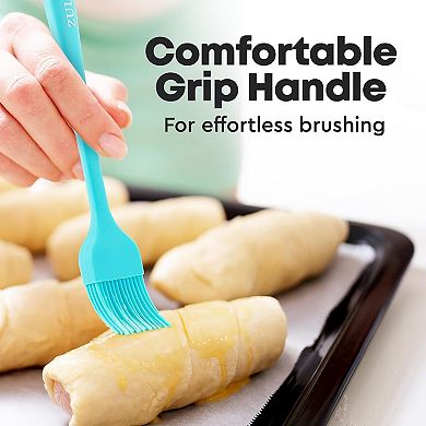 Zulay Kitchen Pastry Brush - Silicone Brush For Food With Soft Flexible Bristles