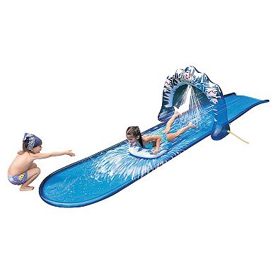 Jilong Slip and Slide Icebreaker Water Slide w/ Racing Raft and Water Sprayer