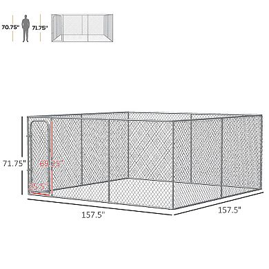 PawHut Dog Playpen, Dog Exercise Pen Dog Run Enclosure, 172.2 Sq. Ft