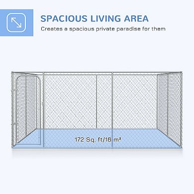 PawHut Dog Playpen, Dog Exercise Pen Dog Run Enclosure, 172.2 Sq. Ft