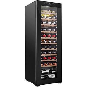 44-Bottle Wine Cooler, Freestanding Wine Fridge with Lock