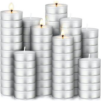 Zulay Kitchen 100 Pack Tea Lights Candles - Unscented Tealight Candles Pack by Simple Craft