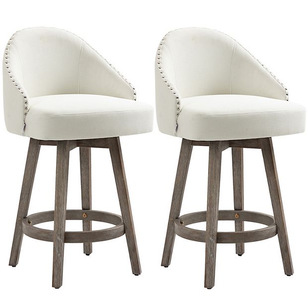 White cloth bar discount stools