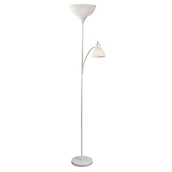 Susan White Floor Lamp with White Cone Shade