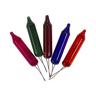 Pack of 5 Multi-Color Mini Christmas Replacement Bulbs 3.5 Volts
