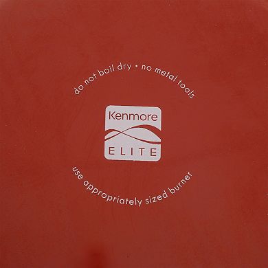 Kenmore Elite Andover 10 Piece Nonstick Aluminum Cookware Set in Red Gradient