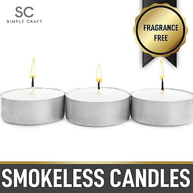 Zulay Kitchen Tea Lights Candles - Unscented Pack