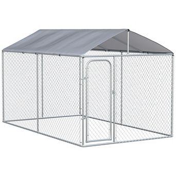 PawHut Dog Kennel Outdoor Dog Run w/ Canopy, 13ft x 7.5ft x 7.5ft