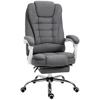 Ergonomic Office Chair With Retractable Footrest Height Adjustable With Armrests
