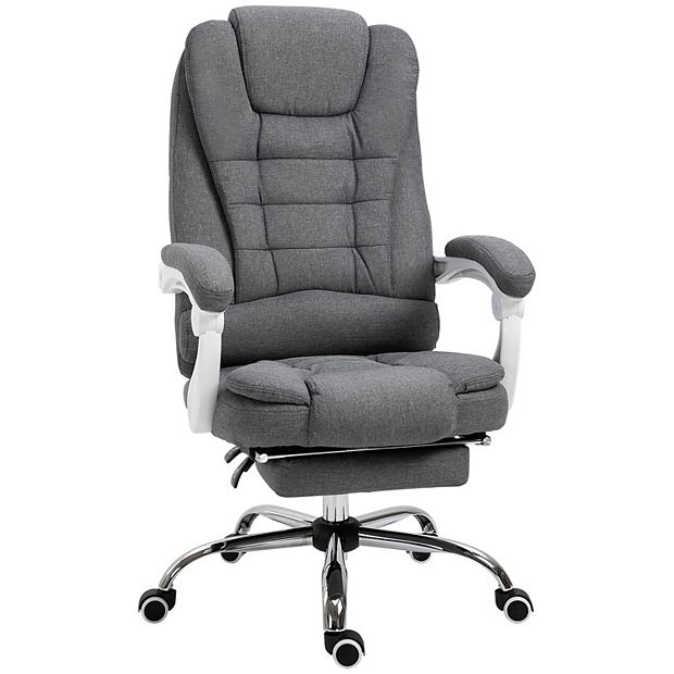 Vinsetto High Back Executive Office Chair with Footrest Linen