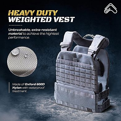 Adjustable Weighted Vest For Workout, Designed For Endurance Strength And Cross Training