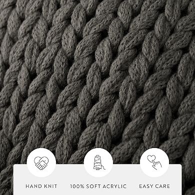 Oversized Chunky Hand-knit Throw Blanket - Urban Loft