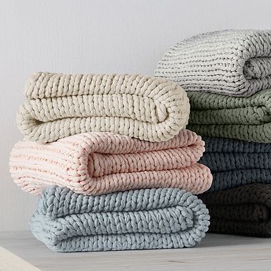 Oversized Chunky Hand-knit Throw Blanket - Urban Loft