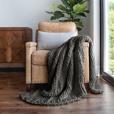 Oversized Chunky Hand-knit Throw Blanket - Urban Loft