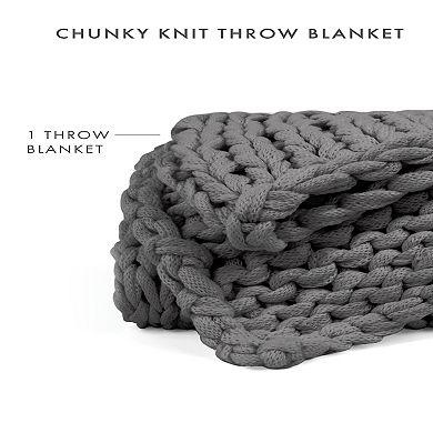 Urban Loft's Oversized Chunky Hand-knit Throw Blanket
