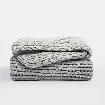 Oversized Chunky Hand-knit Throw Blanket - Urban Loft