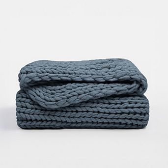 Oversized Chunky Hand-knit Throw Blanket - Urban Loft