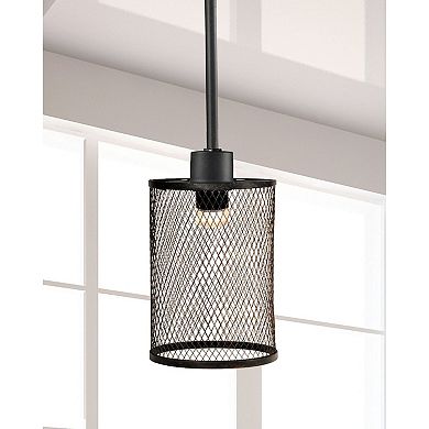 54.5" Black Ritchie Mesh Pendant Ceiling Light Fixture