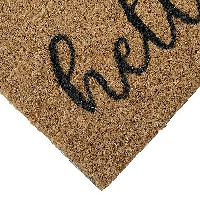 Natural Coir "Hello Pumpkin" Fall Harvest Doormat 18" x 30"