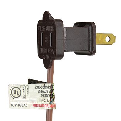 10 Count Clear Mini Christmas Light Set 5.5 ft Brown Wire