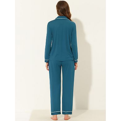 Women's Pajama Sleep Shirt Nightwear Sleepwear Lounge Modal Pj Sets