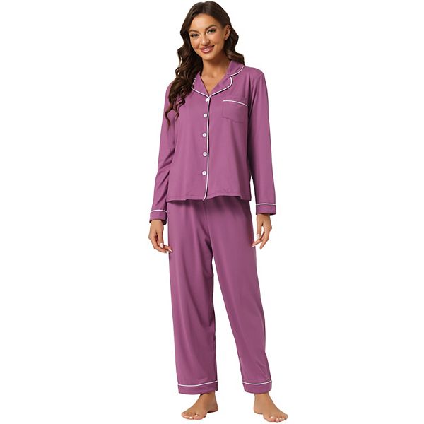 Women's Pajama Sleep Shirt Nightwear Sleepwear Lounge Modal Pj Sets