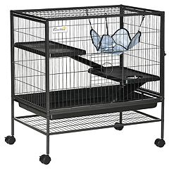 Rat Cage Extra Tall Ideal for Ferret Gerbil 3 Levels Hammock Snap Lock  Doors