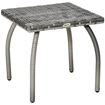 Patio Rattan Coffee Table Outdoor Wicker Side Table Furniture Garden Balcony