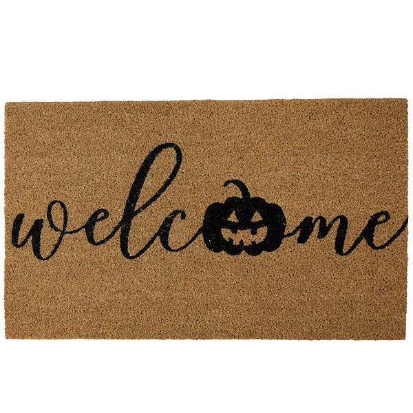 Welcome Home Pumpkin Doormat, 18x30 in.