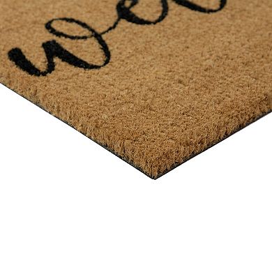 Natural Coir Pumpkin "Welcome" Halloween Doormat 18" x 30"