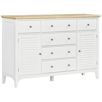 HOMCOM Sideboard Modern Buffet Cabinet with Adjustable Shelves