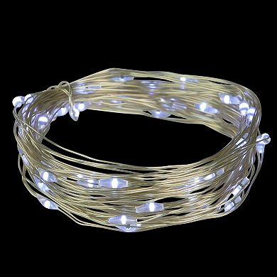 100 Pure White LED Micro Fairy Lights - 16.25 ft Copper Wire