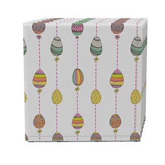 Napkin Set of 4, 100% Cotton, 20x20", Easter Egg Stripe