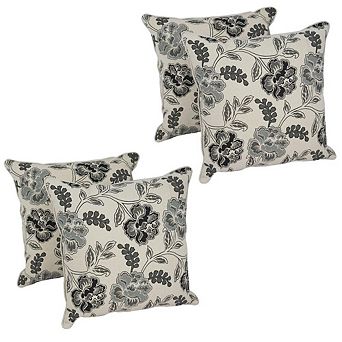 Blazing Needles 18-inch Corded Throw Pillows with Inserts (Set of 4)