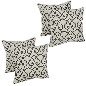 Blazing Needles 18-inch Corded Throw Pillows with Inserts (Set of 4)