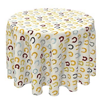 Round Tablecloth, 100% Cotton, 60 Round", Horseshoe Icons