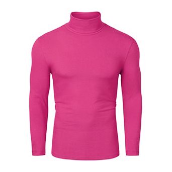 Men's Pullover Turtle Neck Long Sleeves Stretchy Slim Fit Tops