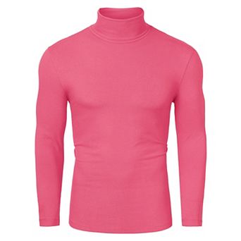 Men's Pullover Turtle Neck Long Sleeves Stretchy Slim Fit Tops