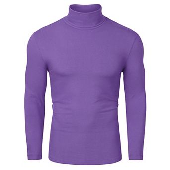 Men's Pullover Turtle Neck Long Sleeves Stretchy Slim Fit Tops