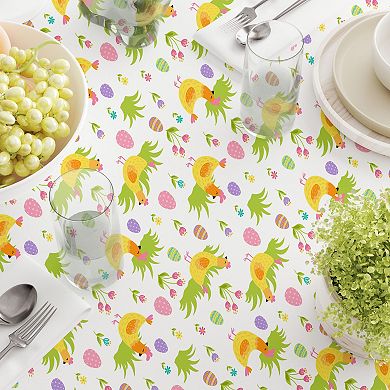 Square Tablecloth, 100% Cotton, 60x60", Cute Springtime Easter