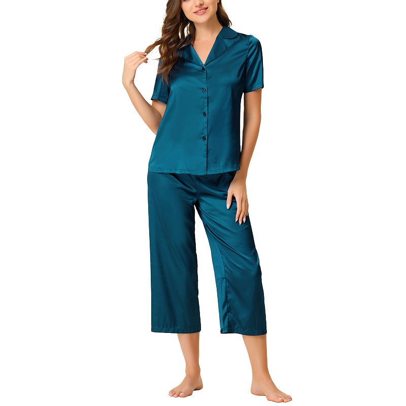 Women's Lace Trim Animal Print Lightweight Cami Pajama Set