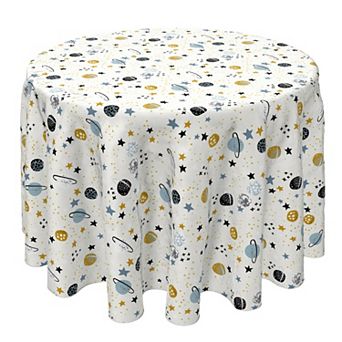 Round Tablecloth, 100% Cotton, 60 Round", Cartoon Galaxy