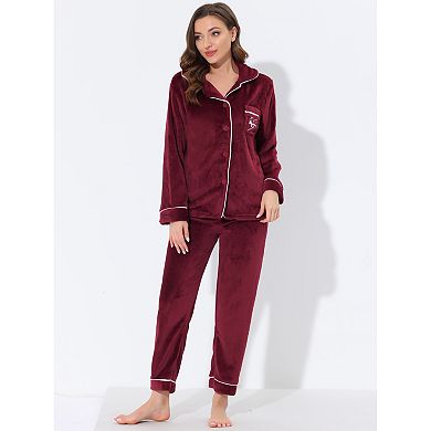 Women's Pajama Sets Sleepwear Button Down Soft Night Suit Pj Lounge Sets