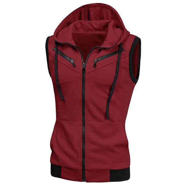 Zip up hoodie store vest